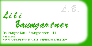 lili baumgartner business card